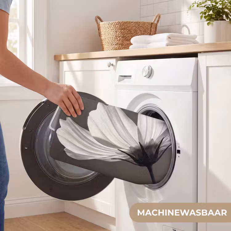 WC Mat - Bloem - Minimalistisch - Zwart - Wit — 5