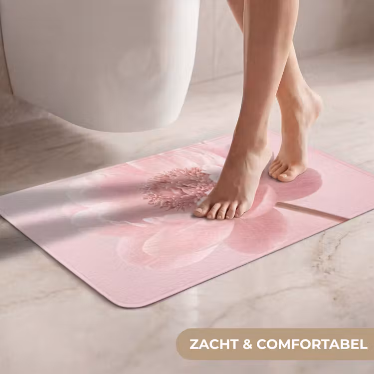 WC Mat - Bloem - Pioenroos - Roze — 7
