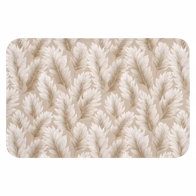 WC Mat - Botanisch - Patroon - Beige — 1
