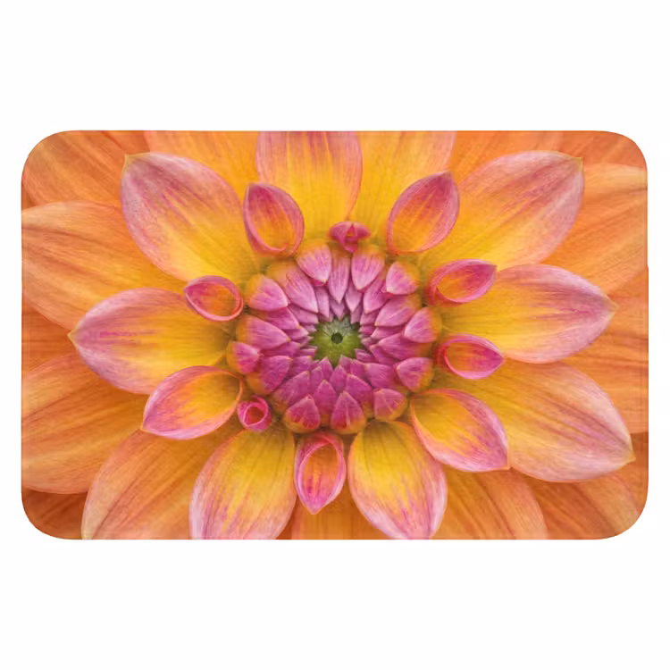 WC Mat - Dahlia - Bloem - Oranje — 1