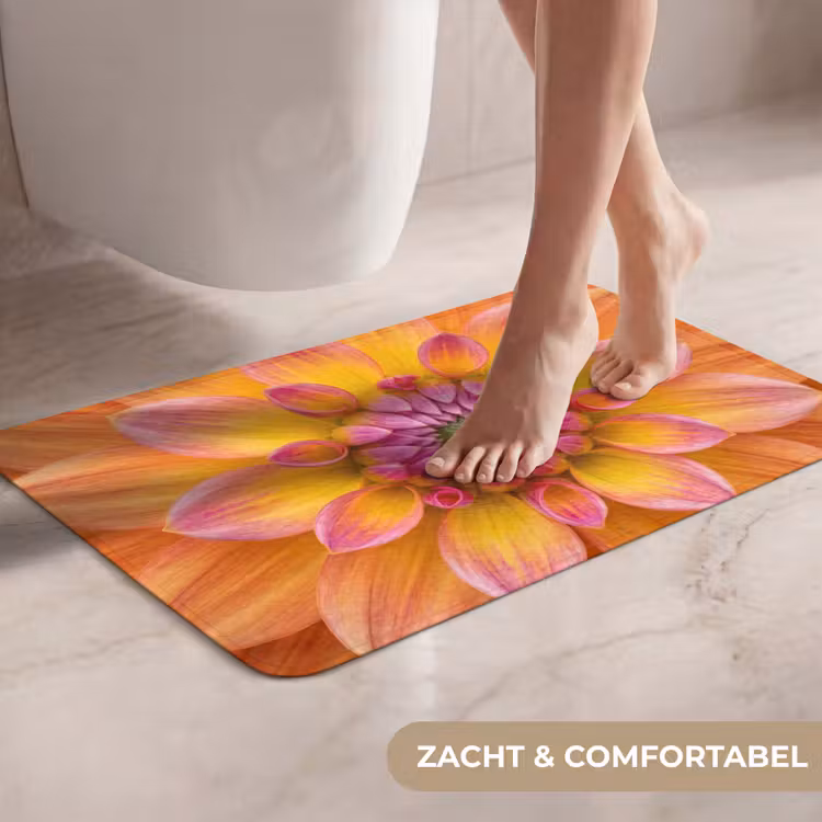 WC Mat - Dahlia - Bloem - Oranje — 7