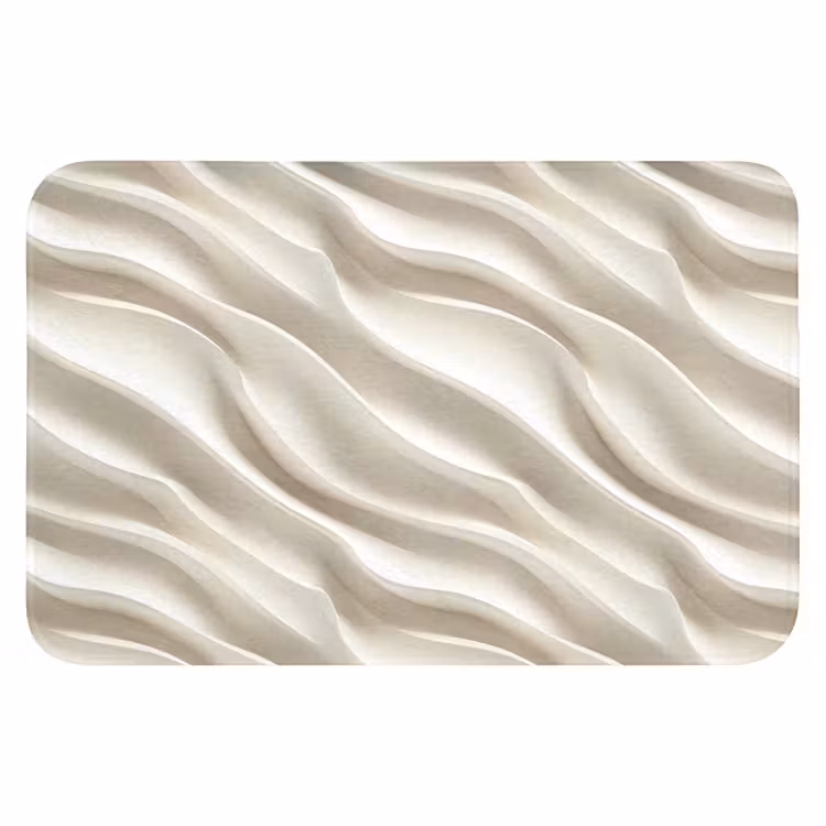 WC Mat - Diagonaal - Golven - Crème — 1
