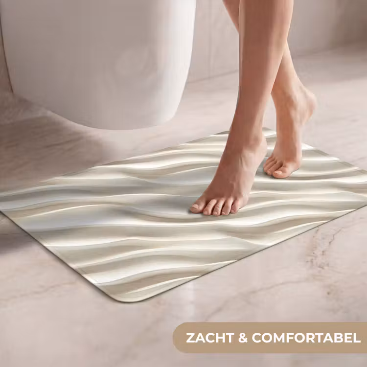 WC Mat - Diagonaal - Golven - Crème — 7
