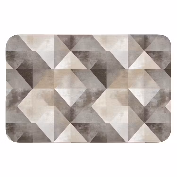 WC Mat - Geometrisch - Motief - Aardetinten — 1