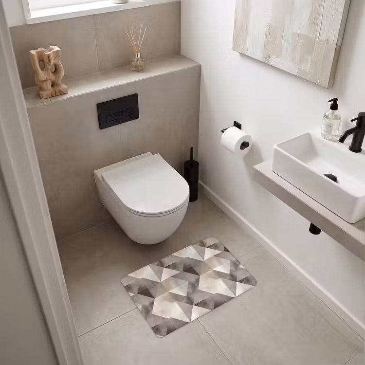 WC Mat - Geometrisch - Motief - Aardetinten — 6