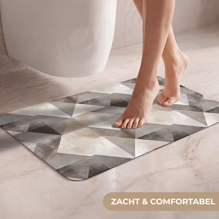 WC Mat - Geometrisch - Motief - Aardetinten — 7