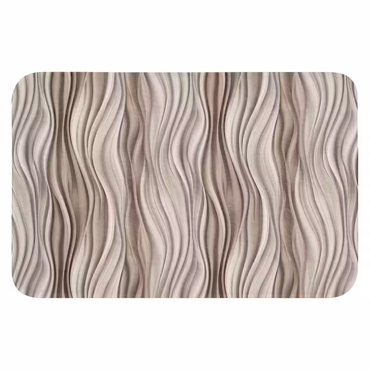 WC Mat - Golven - 3D - Crème — 1