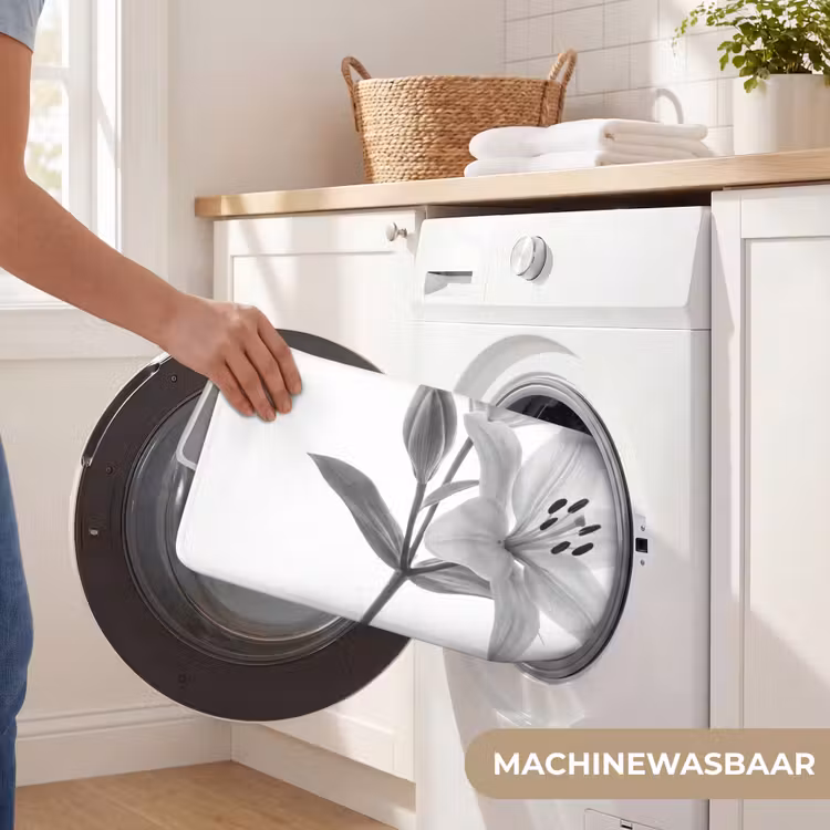 WC Mat - Lelies - Elegant - Zwart - Wit — 5