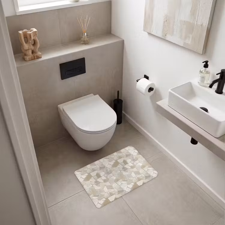 WC Mat - Mozaïek - Stenen - Beige — 6