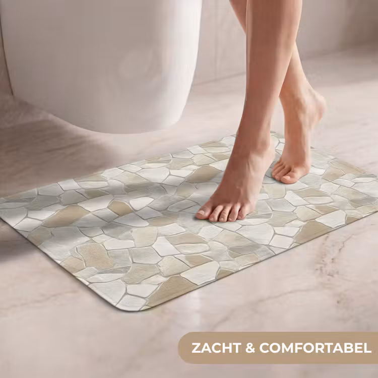 WC Mat - Mozaïek - Stenen - Beige — 7