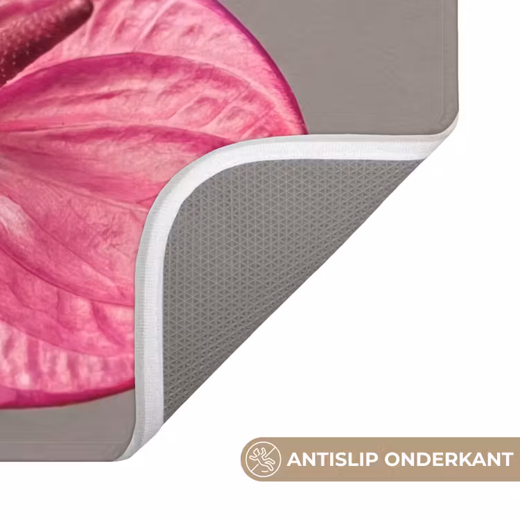 WC Mat - Planten - Anthurium - Groen - Roze — 3