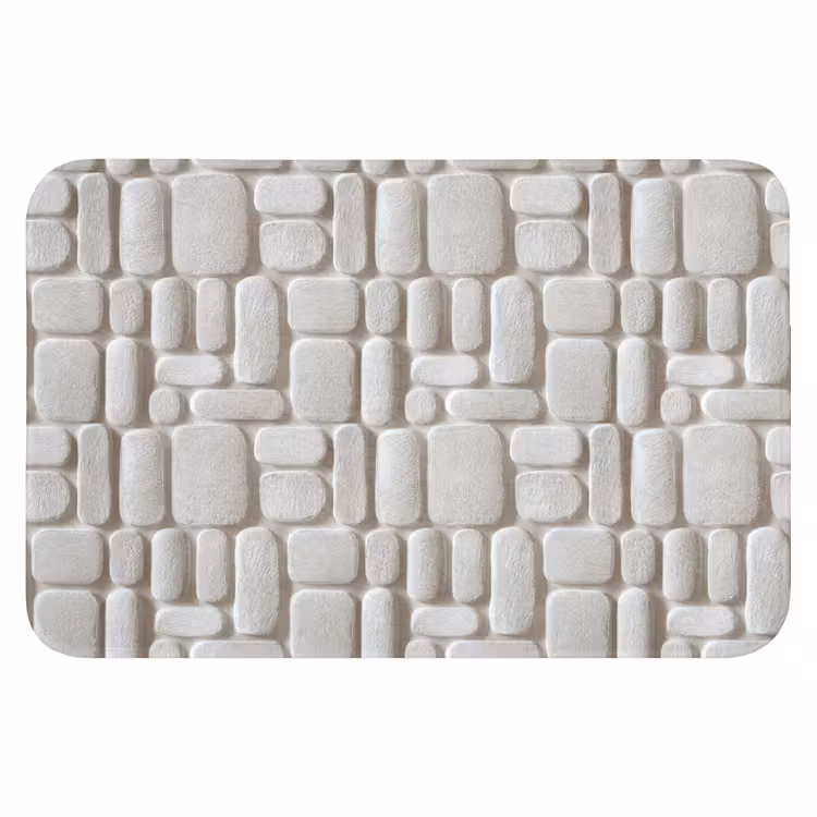 WC Mat - Reliëf - Structuur - Wit — 1