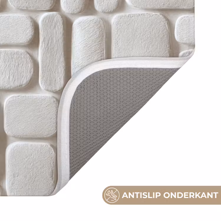 WC Mat - Reliëf - Structuur - Wit — 3