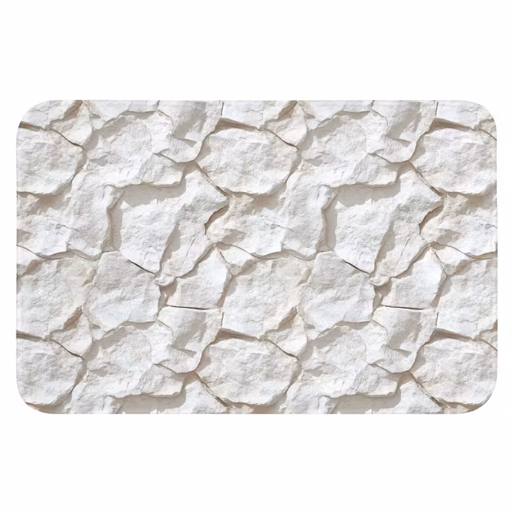 WC Mat - Structuur - Rots - Wit — 1