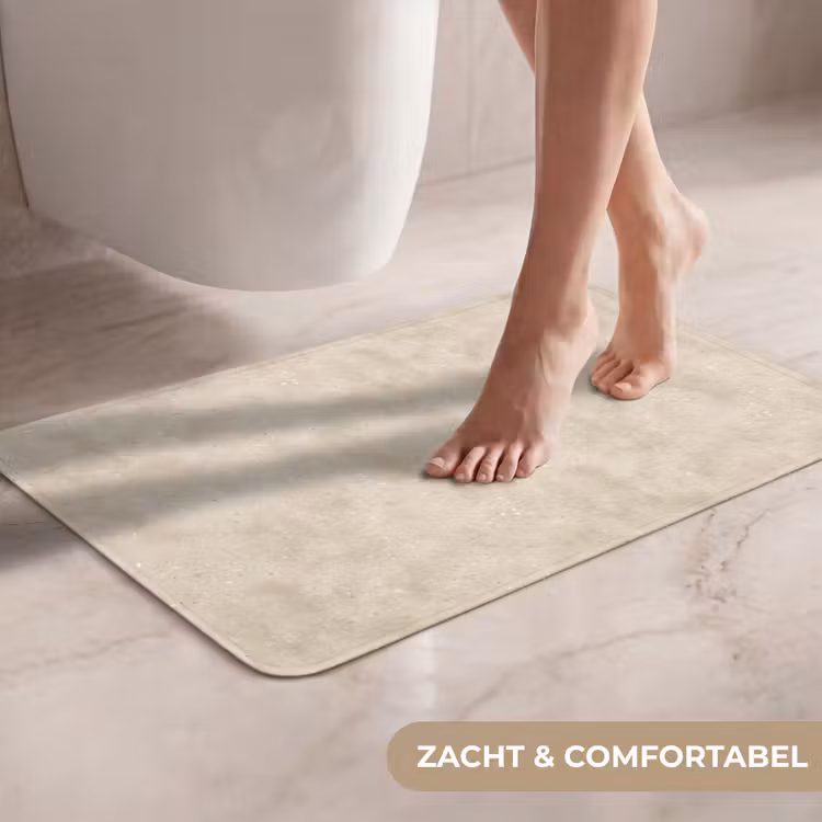 WC Mat - Structuur - Spikkels - Beige — 7