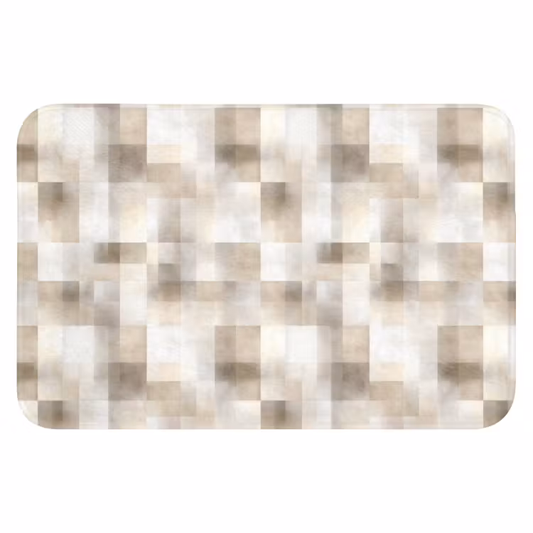 WC Mat - Textuur - Linnen - Beige — 1