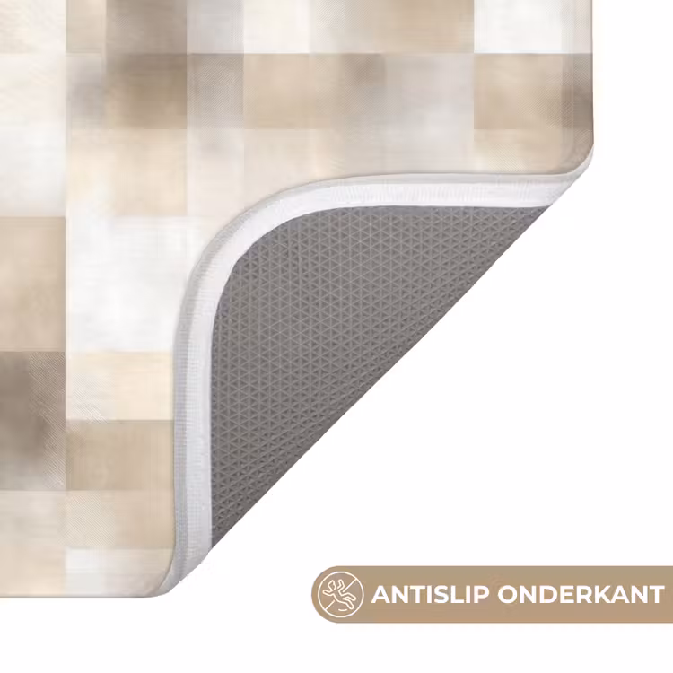WC Mat - Textuur - Linnen - Beige — 3