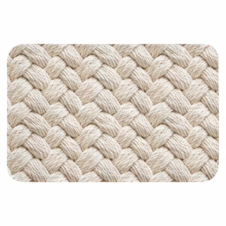 WC Mat - Touw - Gebreid - Beige — 1