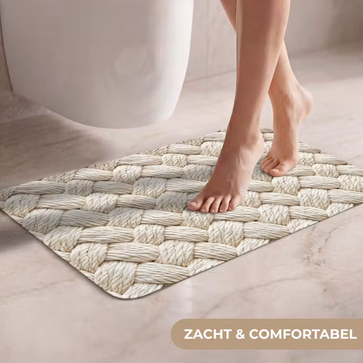 WC Mat - Touw - Gebreid - Beige — 7