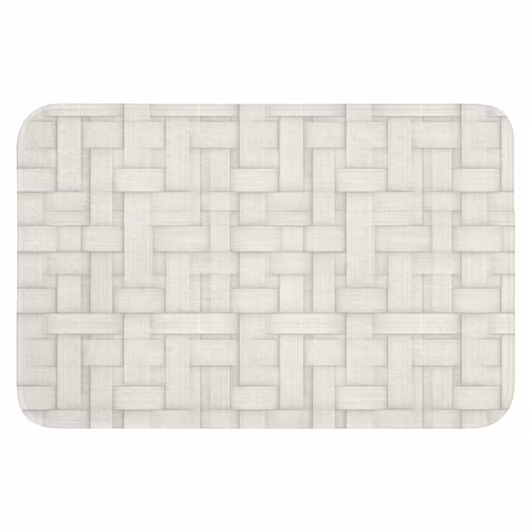 WC Mat - Vlechtwerk - Banen - Beige — 1