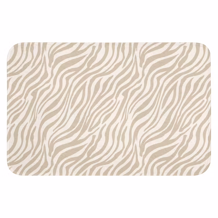 WC Mat - Zebra - Patroon - Beige — 1