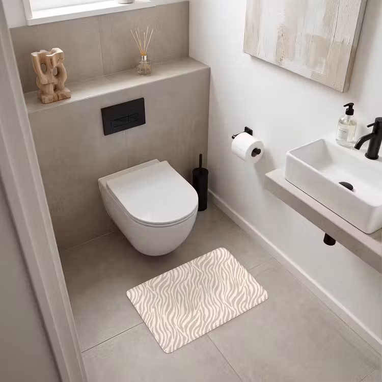 WC Mat - Zebra - Patroon - Beige — 6