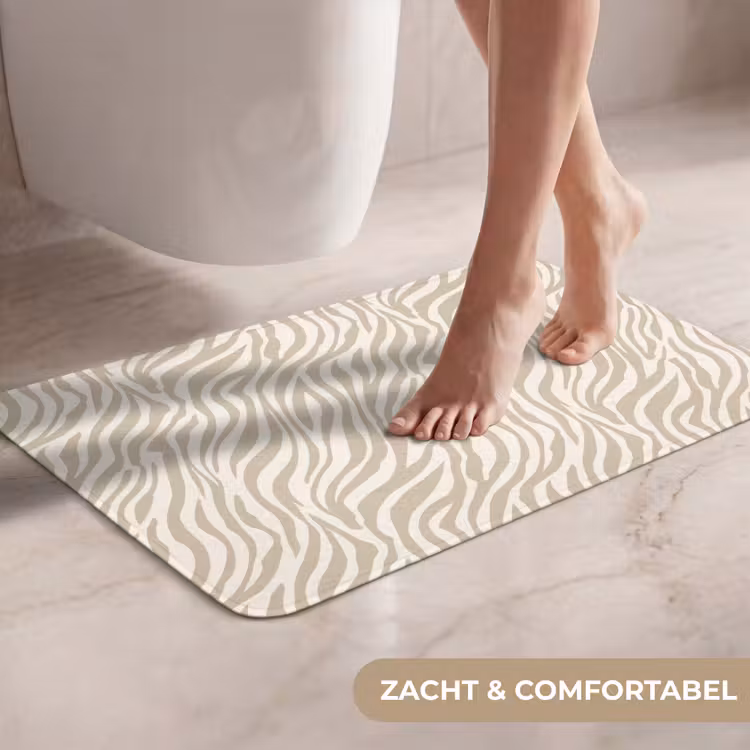 WC Mat - Zebra - Patroon - Beige — 7