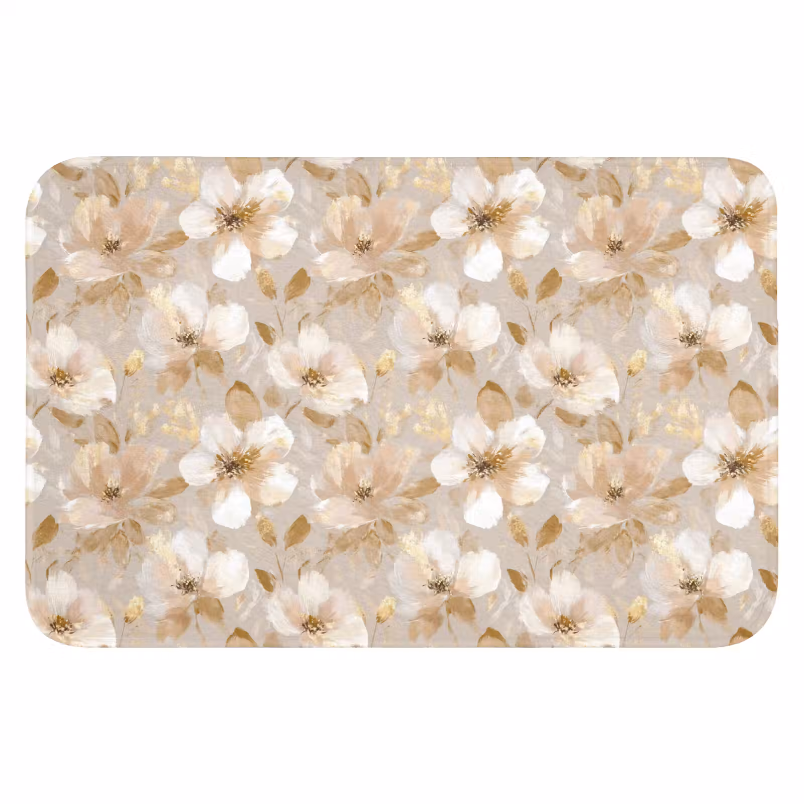 WC Mat - Bloemen - artistiek - Goud — 1