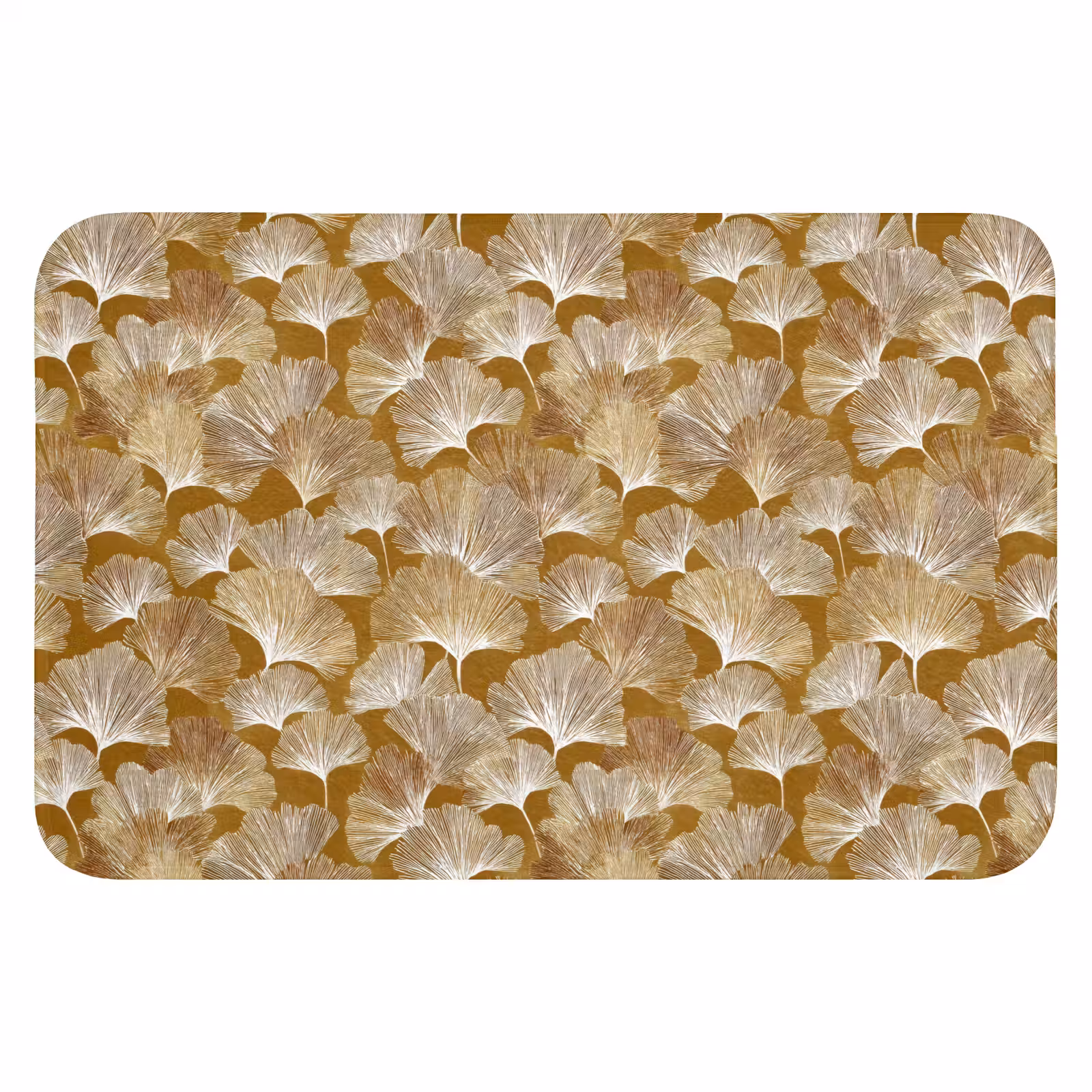 WC Mat - Ginkgo - Bladeren - Goud — 1