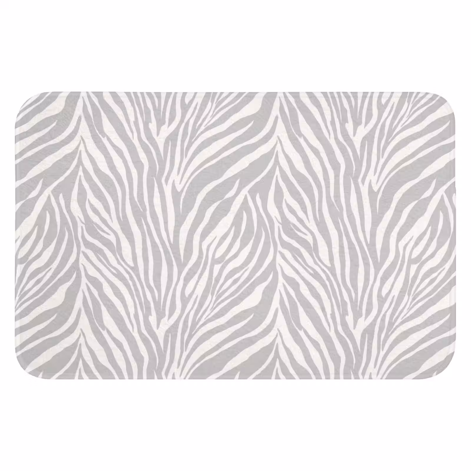 WC Mat - Zebra - Motief - Grijs — 1
