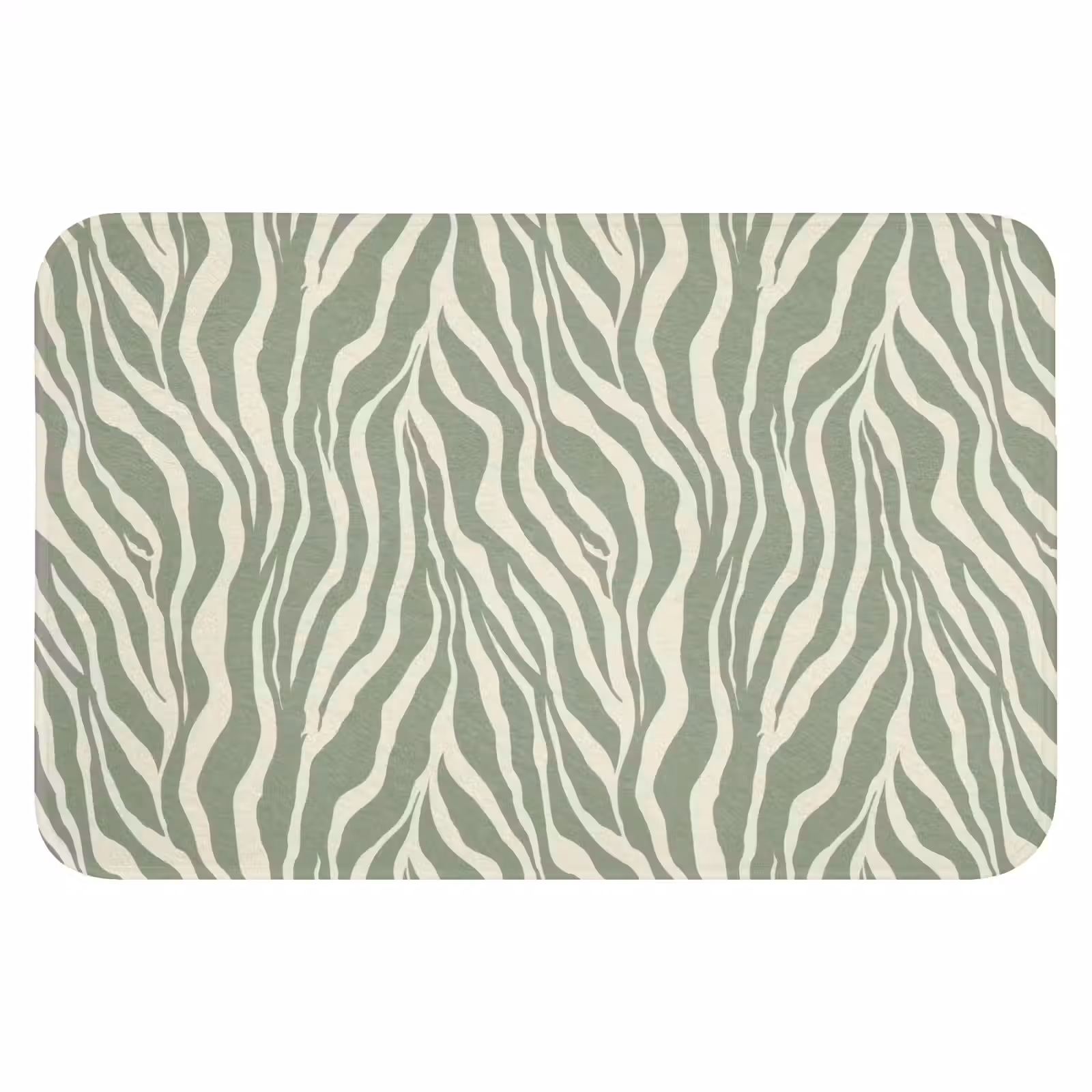 WC Mat - Zebra - Motief - Groen — 1