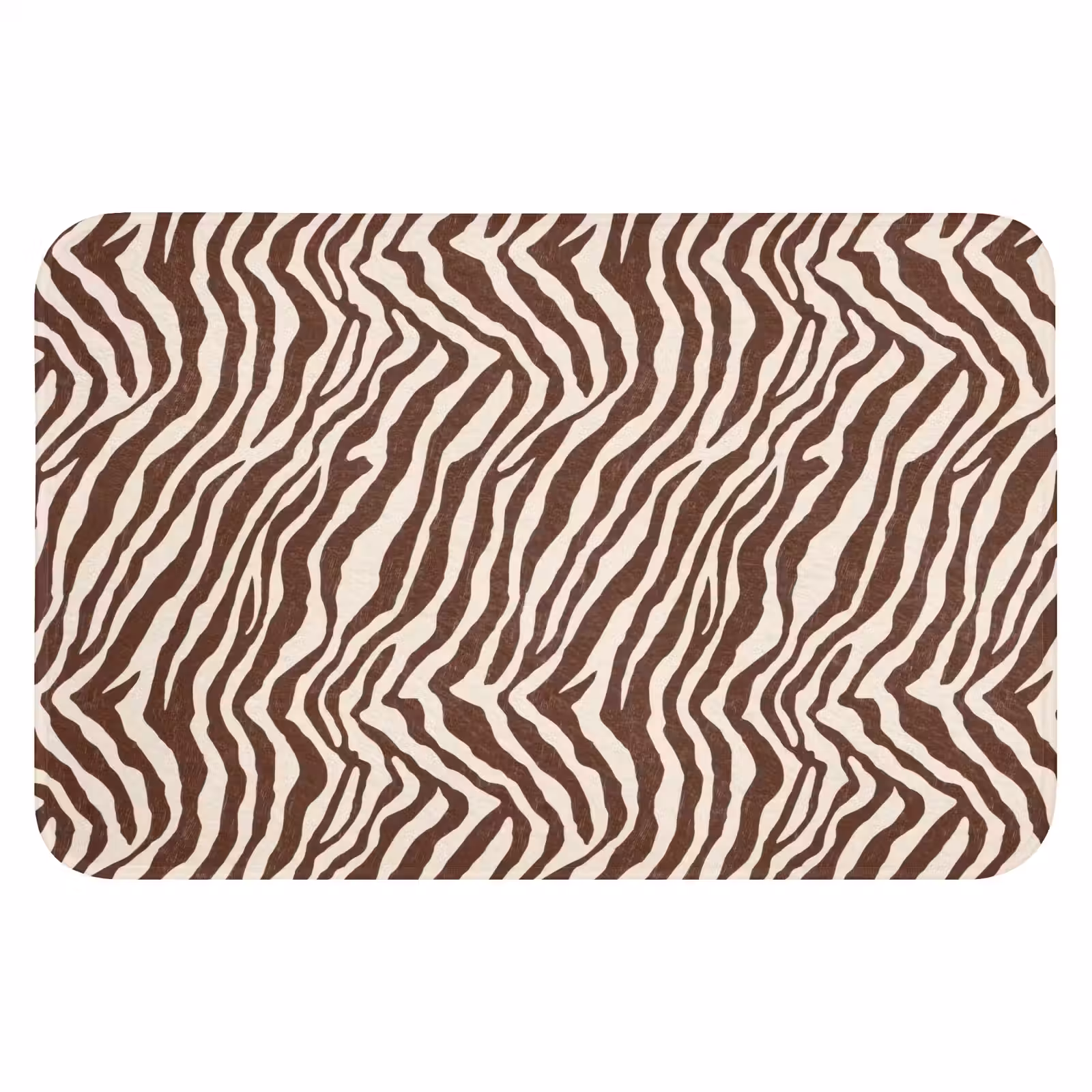 WC Mat - Zebra - Patroon - Zwart - Wit — 1