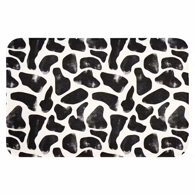 WC Mat - Dierenpatroon - Vlekken - Zwart - Wit — 1