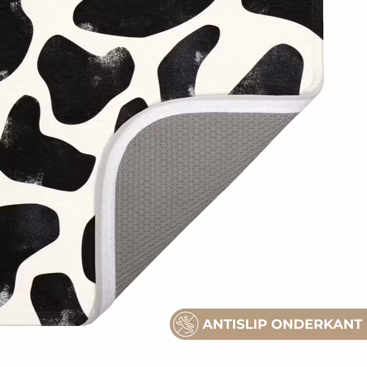 WC Mat - Dierenpatroon - Vlekken - Zwart - Wit — 3