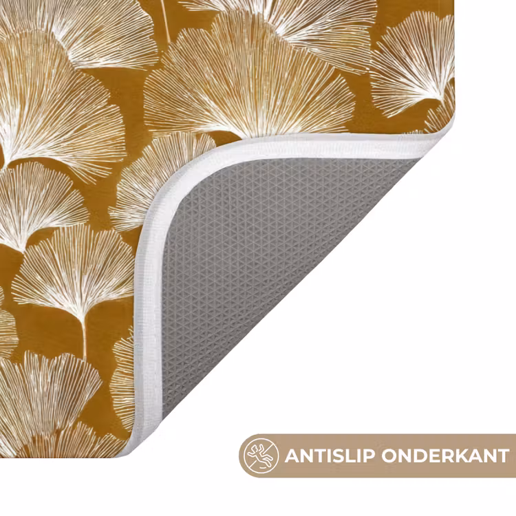 WC Mat - Ginkgo - Bladeren - Goud — 3