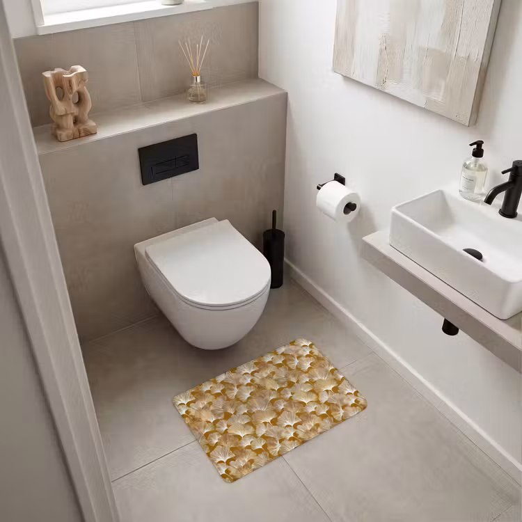 WC Mat - Ginkgo - Bladeren - Goud — 6