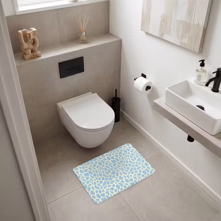 WC Mat - Giraf - Modern - Blauw — 6