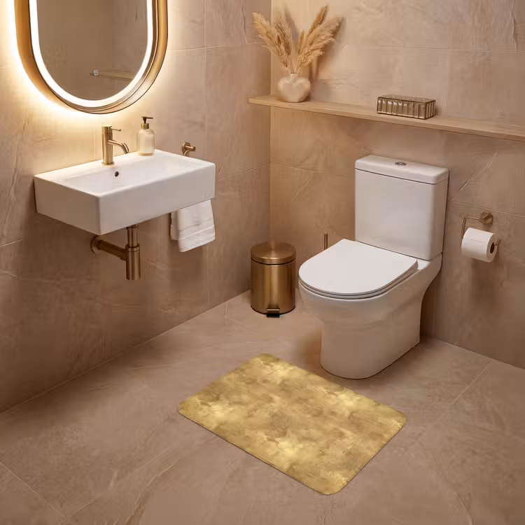 WC Mat - Industrieel - Textuur - Goud — 4