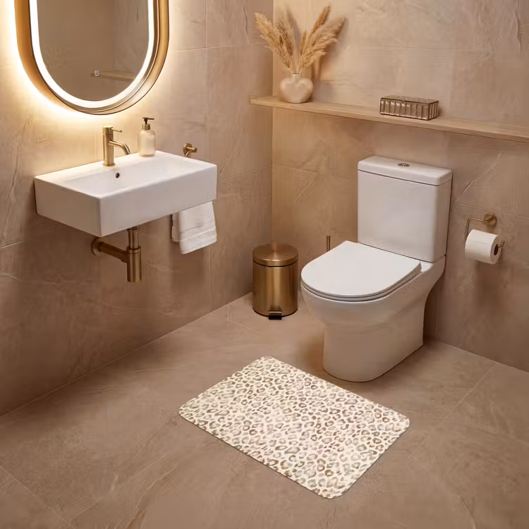 WC Mat - Luipaard - Klassiek - Beige — 4