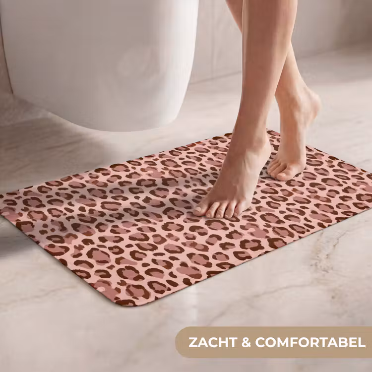 WC Mat - Luipaard - Patroon - Roze — 7