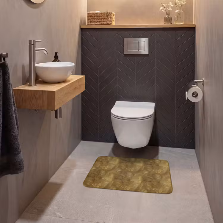 WC Mat - Organisch - Lijnen - Goud — 2