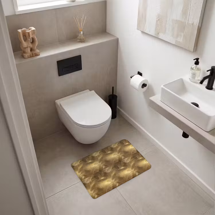 WC Mat - Palm - Waaier - Goud — 6