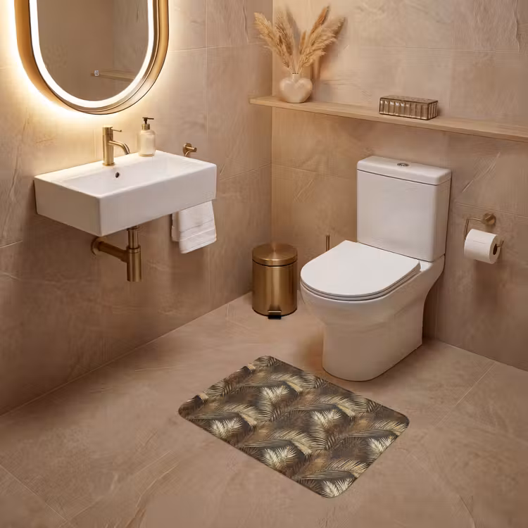 WC Mat - Tropisch - Bladeren - Goud — 4