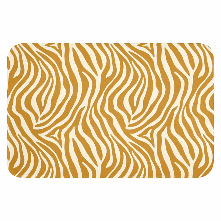 WC Mat - Zebra - Klassiek - Oker - Geel — 1