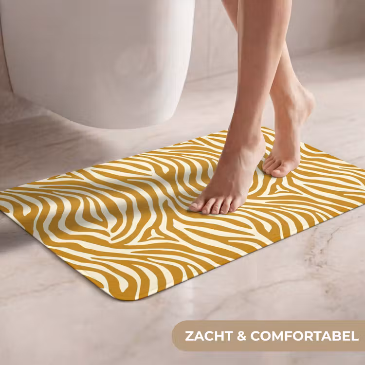 WC Mat - Zebra - Klassiek - Oker - Geel — 7