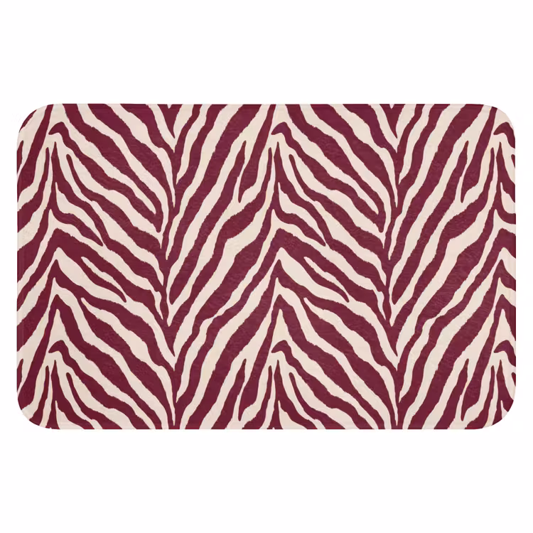 WC Mat - Zebra - Motief - Bordeaux - Rood — 1