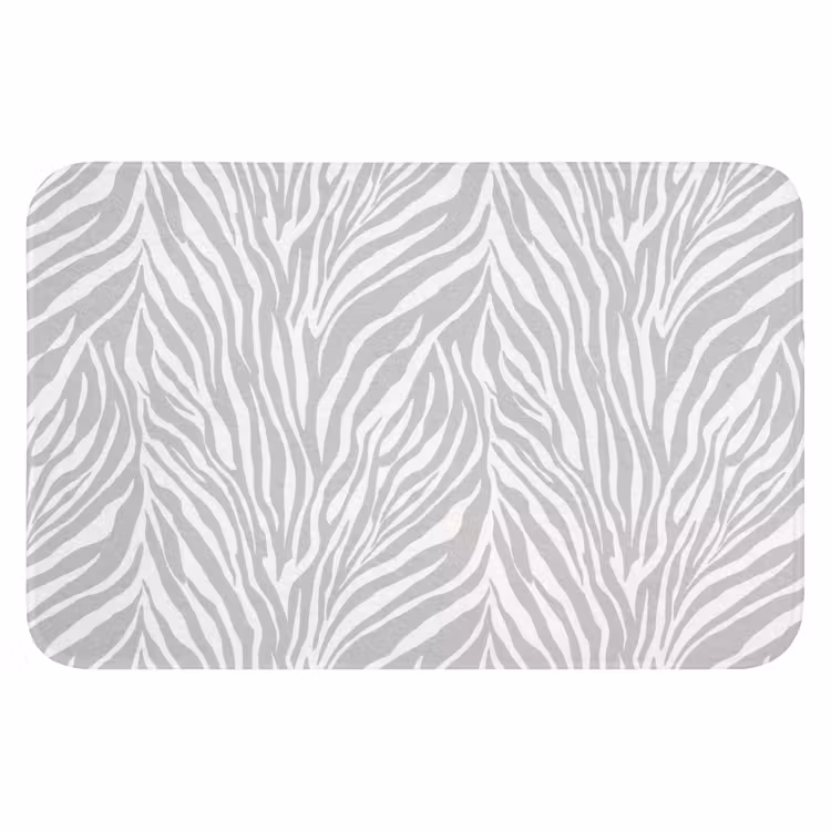 WC Mat - Zebra - Motief - Grijs — 1