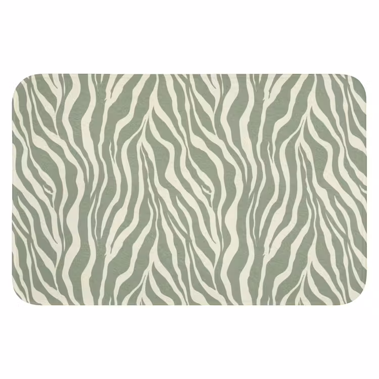 WC Mat - Zebra - Motief - Groen — 1