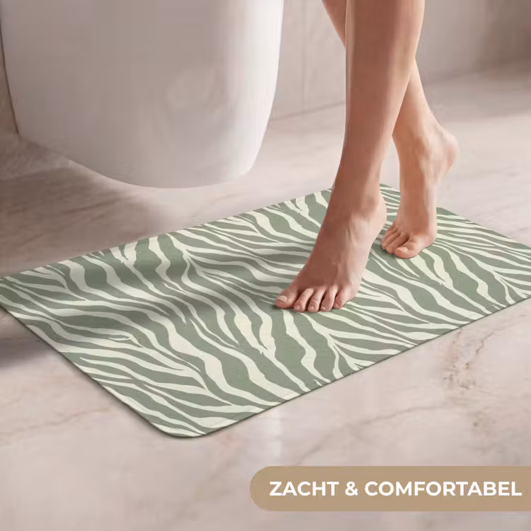 WC Mat - Zebra - Motief - Groen — 7