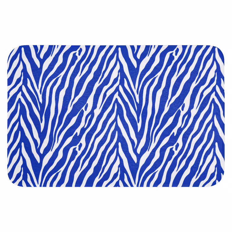 WC Mat - Zebra - Patroon - Kobalt - Blauw — 1